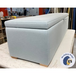 Brechfa Plain Lid Storage Ottoman 183 x 53cm (72 x 21") House Cotton Mineral - 1ins Light Square 237167