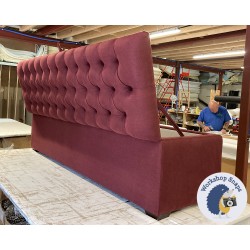 Dean Deep Buttoned Lid Storage Ottoman 183 x 53cm (72 x 21") COM Morris & Co Riskin Wine - 1ins Dark Square Foot 236262 Dean Deep Buttoned Lid Storage Ottoman 183 x 53cm (72 x 21") COM Morris & Co Riskin Wine - 1ins Dark Square Foot 236262