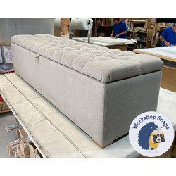 Dean Deep Buttoned Lid Storage Ottoman 183 x 53cm (72 x 21") House Chenille Mist - 1ins Square Natural Foot 5242 Dean Deep Buttoned Lid Storage Ottoman 183 x 53cm (72 x 21") House Chenille Mist - 1ins Square Natural Foot 5242