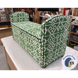 Caldey Plain Lid Curved Arm Storage Ottoman 144 x 56cm (56.5 x 22") COM Haines Collection - Contrast Piped COM - Dark Bun Feet 226056