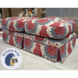 Kielder Valanced Footstool 51 x 51cm (20 x 20") COM Susan Deliss Ottoman Motif 5156