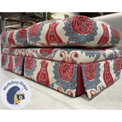 Kielder Valanced Footstool 51 x 51cm (20 x 20") COM Susan Deliss Ottoman Motif 5156