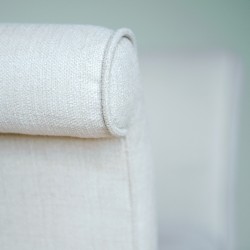 Broxbourne Plain Top Scroll Arm Bench Stool with Border 88 x 39cm (35 x 15") in Soft Weave Stone Broxbourne Plain Top Scroll Arm Bench Stool with Border 88 x 39cm (35 x 15") in Soft Weave Stone