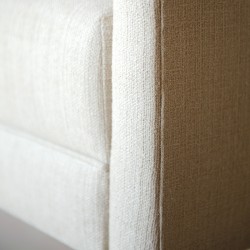 Brampton Plain Top Straight Arm Bench Stool with Border 74 x 39cm (29 x 15") Soft Weave Stone