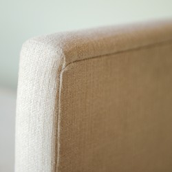 Brampton Plain Top Straight Arm Bench Stool with Border 74 x 39cm (29 x 15") Soft Weave Stone