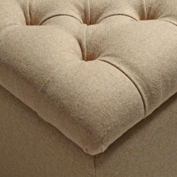 Savernake Deep Buttoned Lid Medium Depth Storage Footstool 122 x 122cm (48 x 48") Wool Plain Honey Savernake Deep Buttoned Lid Medium Depth Storage Footstool 122 x 122cm (48 x 48") Wool Plain Honey