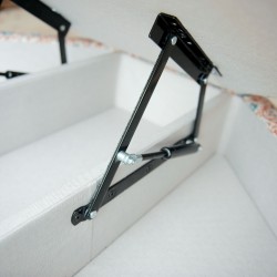 Delamere Octagonal Storage Ottoman 102cm (40") with Arabescato Italian Marble Inlay in Ian Sanderson Mallow Border Cortez - Top Edge Backtacked - 12.7cm (5") Turned Leg Oak - No Trim Delamere Octagonal Storage Ottoman 102cm (40") with Arabescato Italian Marble Inlay in Ian Sanderson Mallow Border Cortez - Top Edge Backtacked - 12.7cm (5") Turned Leg Oak - No Trim