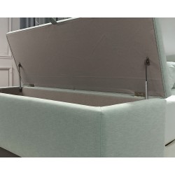 Cardinham Deep Buttoned Lid Scroll Arm Storage Ottoman 144 x 56cm (56.5 x 22") - Soft Close Gas Struts