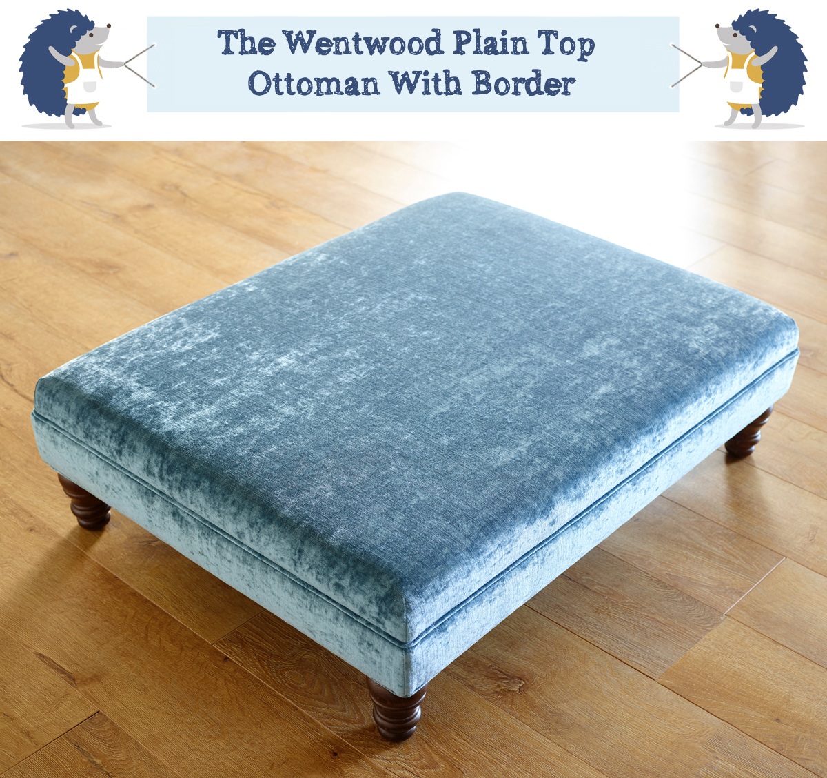 Plain top footstool with border