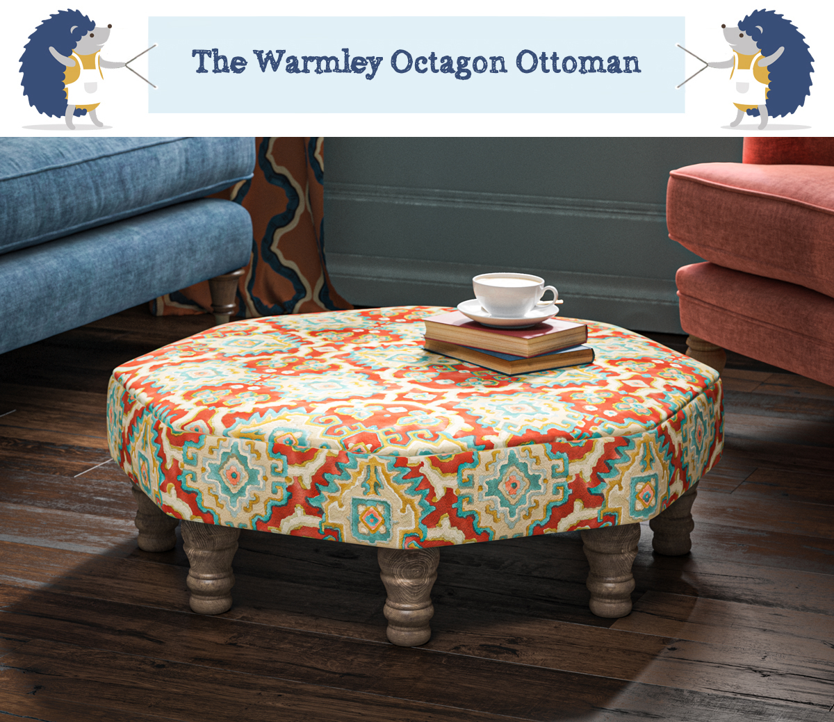 bespoke octagonal ottoman